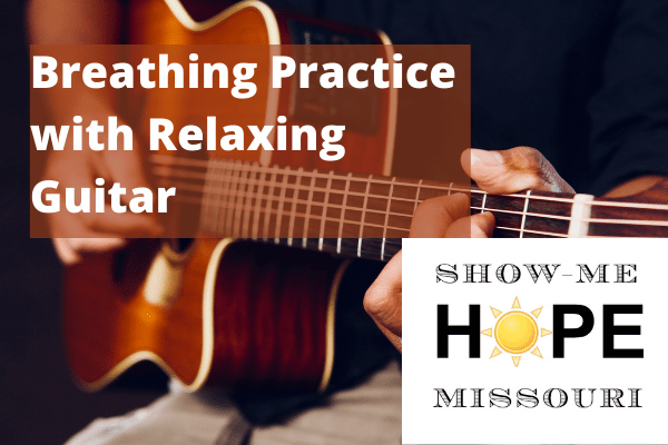 Breathing practice with relaxing guitar